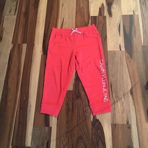 Coral Color Calvin Klein Sweatpants